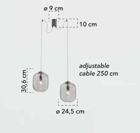 Lampa suspendata REIDEN CLEAR 2T