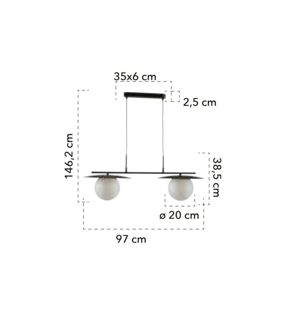 Lampa suspendata CHARICE 2L