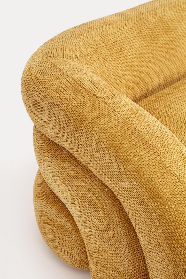 Canapea 3 locuri CLEMENCE MUSTARD 200 CM