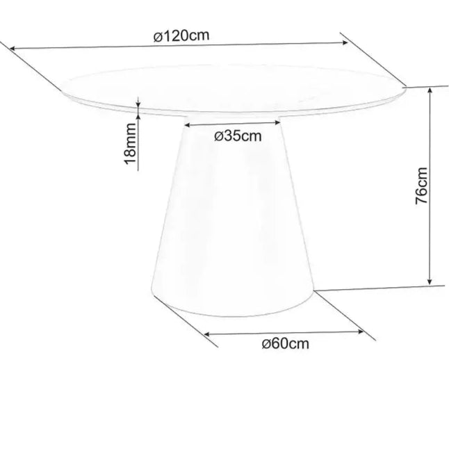 Masa HANA BEIGE LEG Ø120 CM