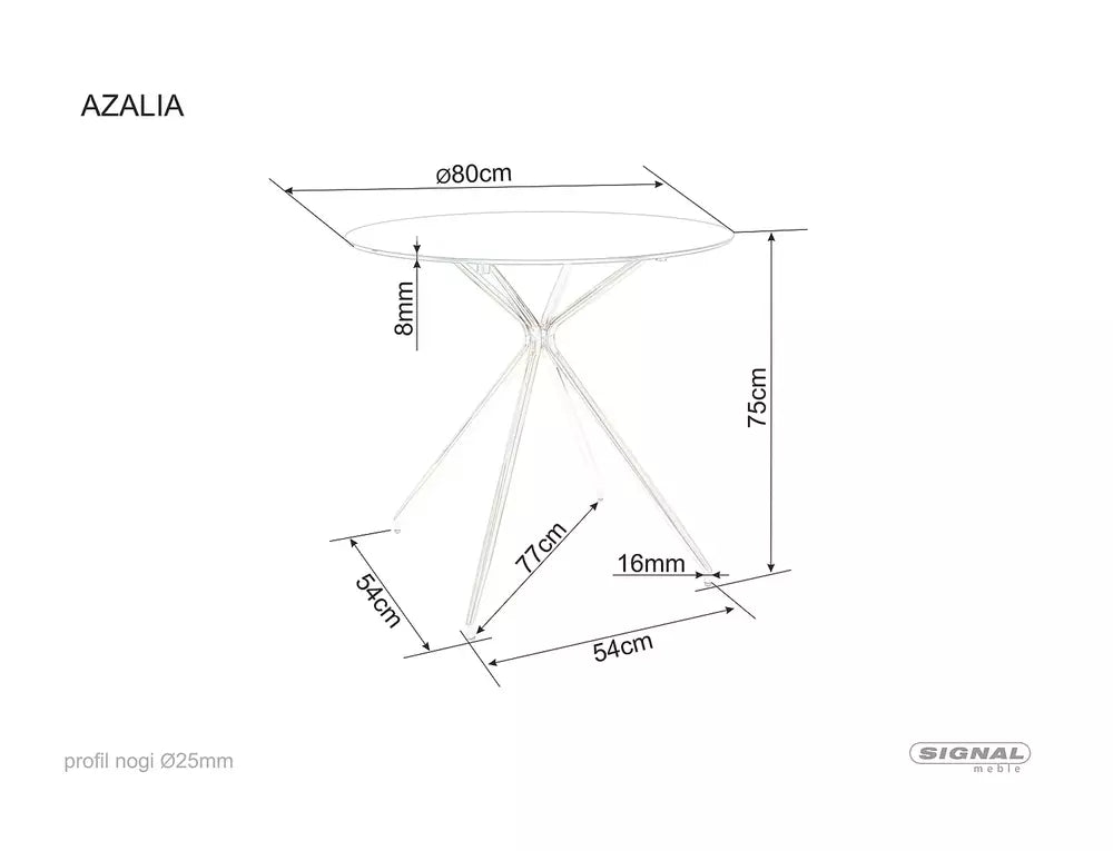 Masa ELEONORA GOLD Ø80 CM