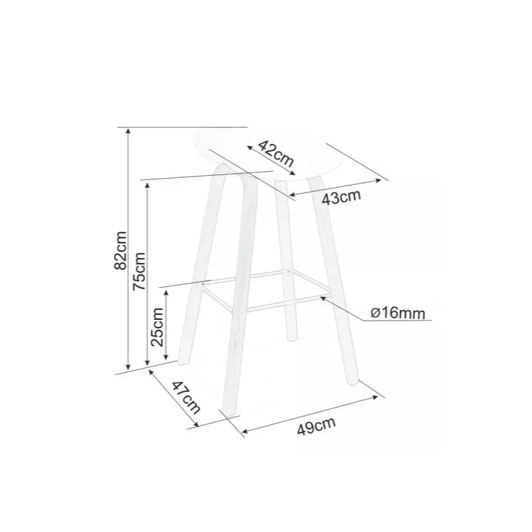 Scaun de bar EUGEN H75 CM