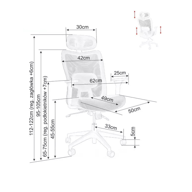 Scaun de birou AVENOR HEAD