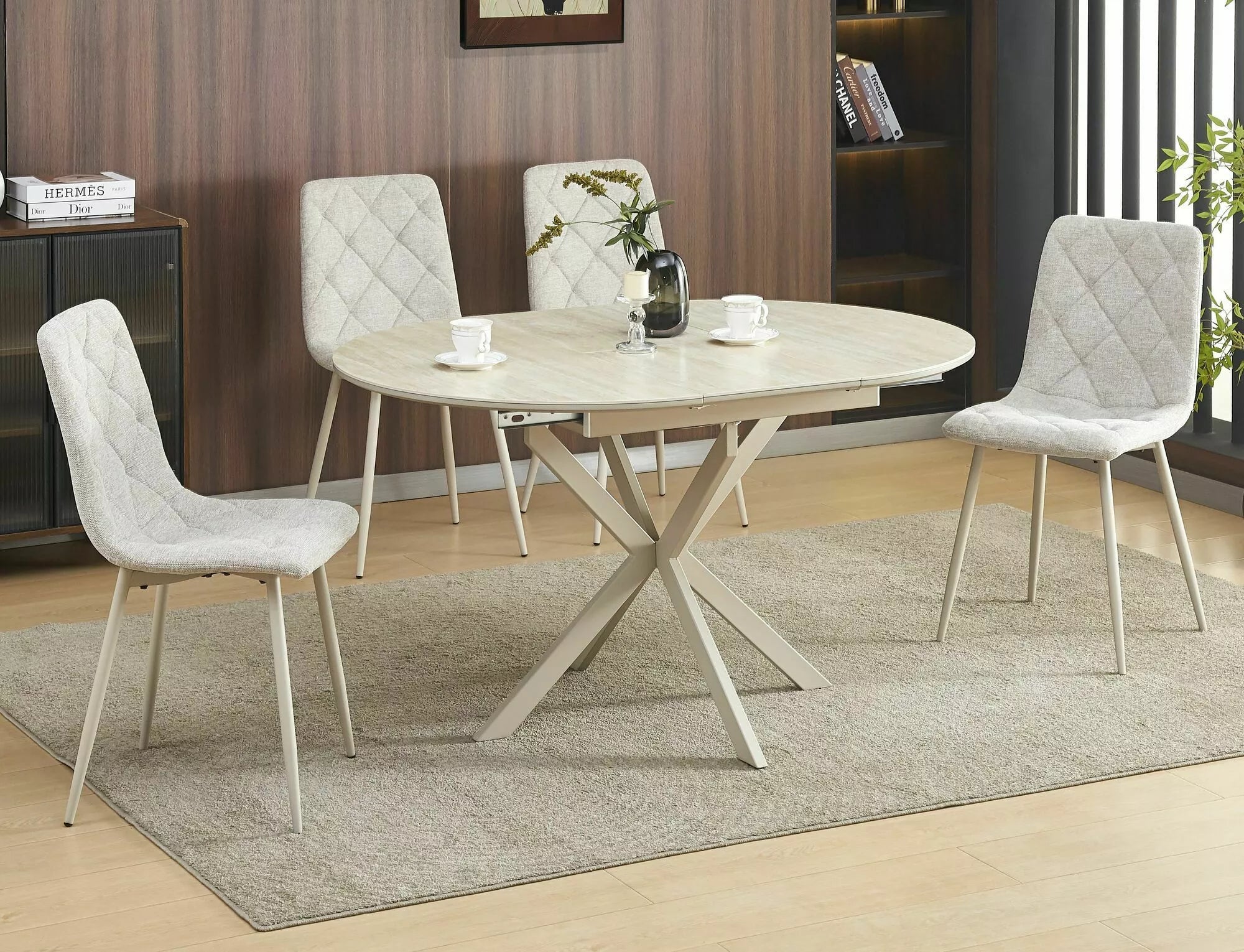 Masa extensibila GALANTY CERAMIC TRAVERTINE 100(135) x 100 CM