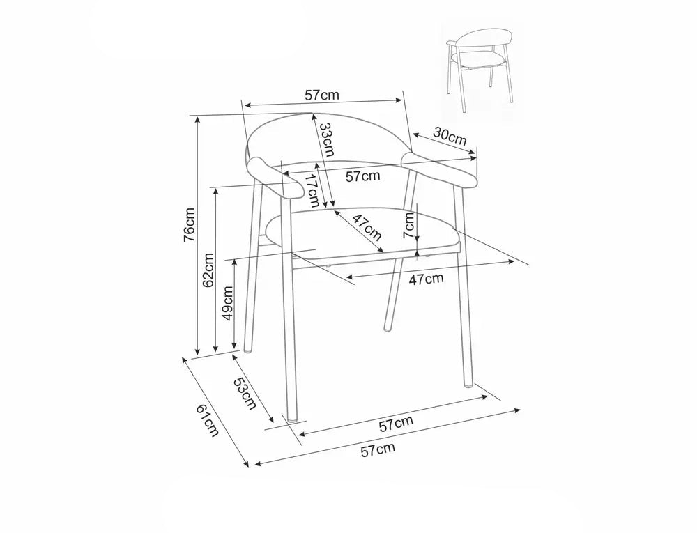 Scaun FROBEN WALNUT
