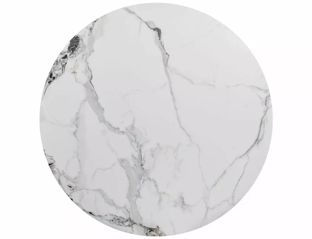 Masa MALVIN CHROME/WHITE Ø120 CM