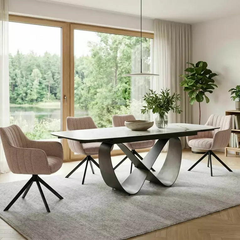 Masa extensibila DORNEY CERAMIC AMBER BIANCO 160(240) x 95 CM