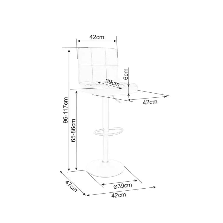 Scaun de bar VARION VELVET H65/88 CM