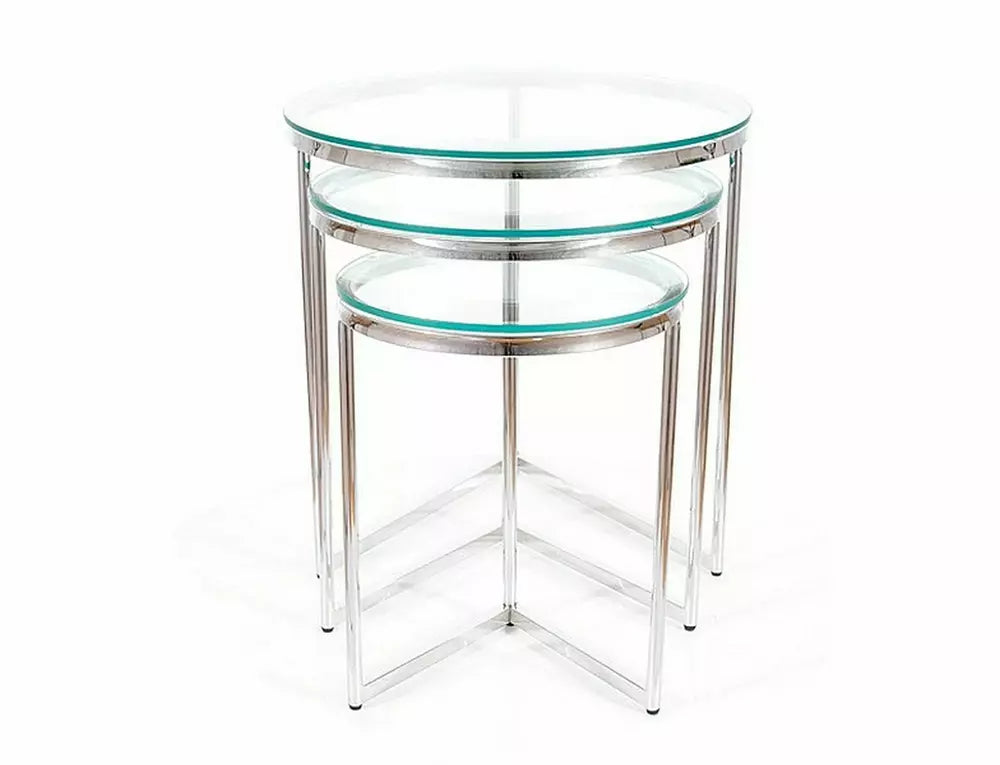 Set 3 masute de cafea PARENT SILVER