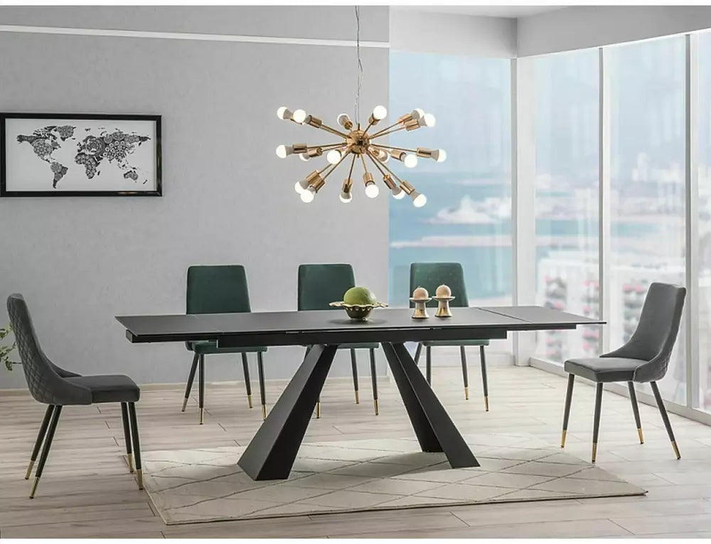 Masă extensibilă DUMHAS BLACK 160(240) x 90 CM