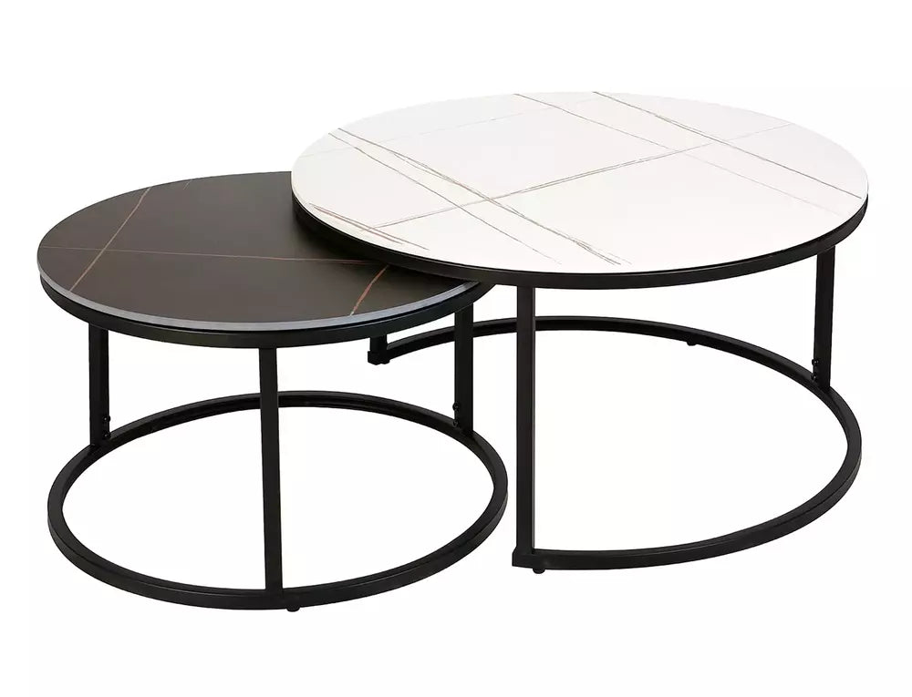 Set 2 masute de cafea NAVALY B Ø80/60 CM