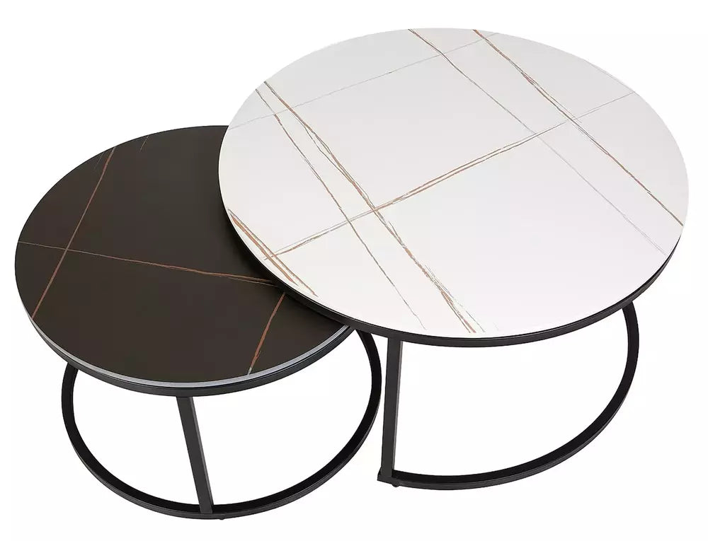 Set 2 masute de cafea NAVALY B Ø80/60 CM