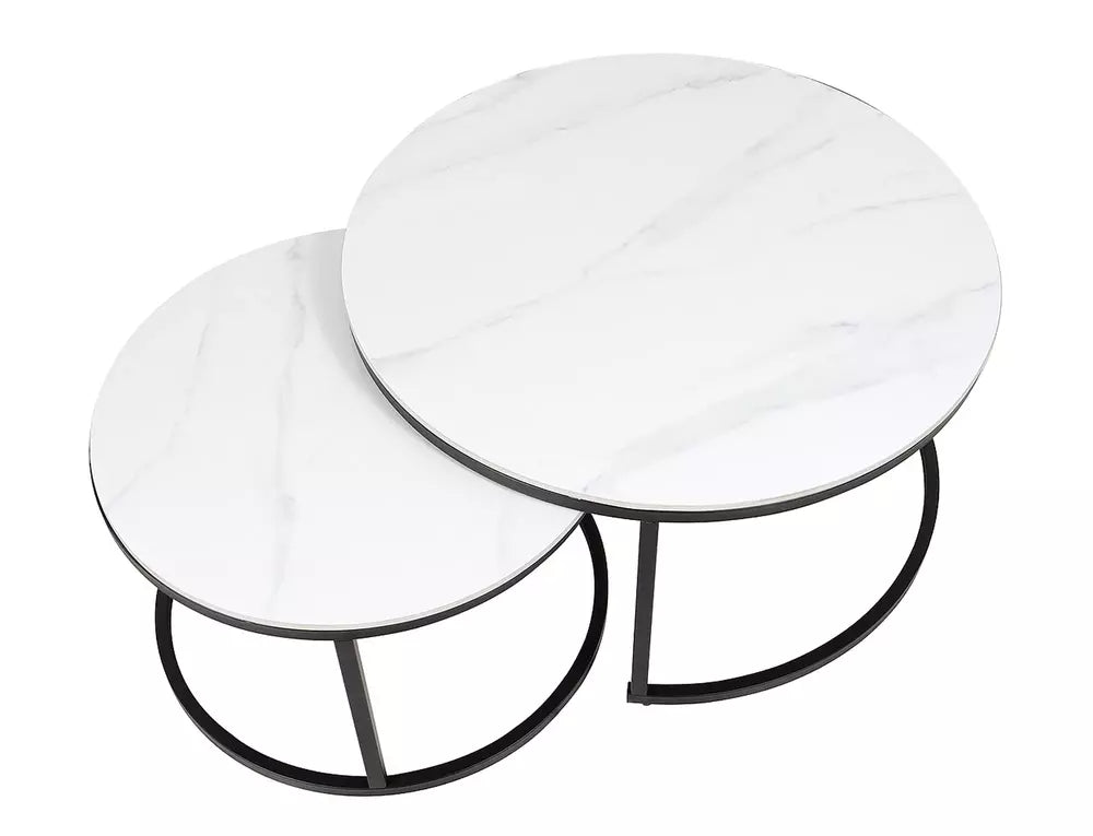 Set 2 masute de cafea NAVALY C Ø80/60 CM