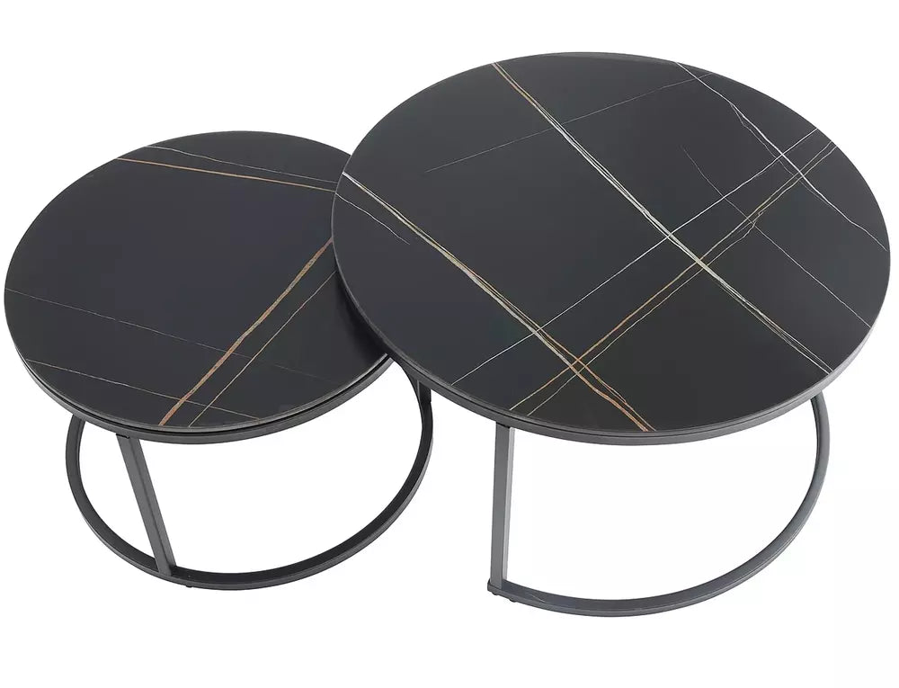 Set 2 masute de cafea NAVALY D Ø80/60 CM