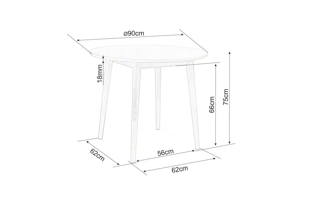 Masa NELLA Ø90 CM