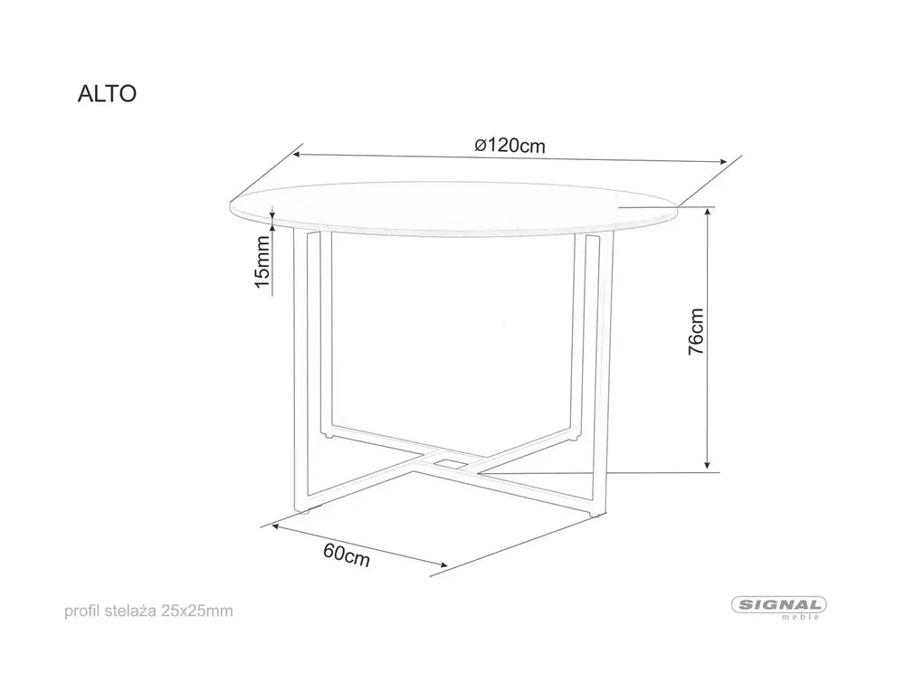 Masa KALENDA Ø120 CM