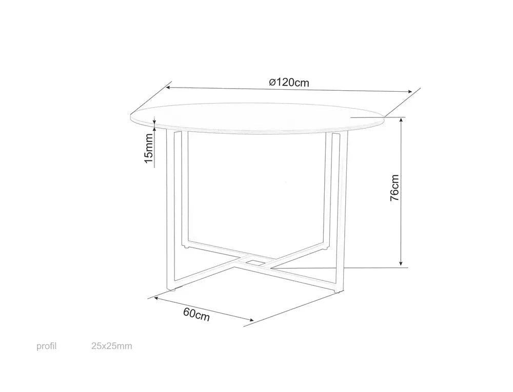 Masa KALENDA Ø120 CM