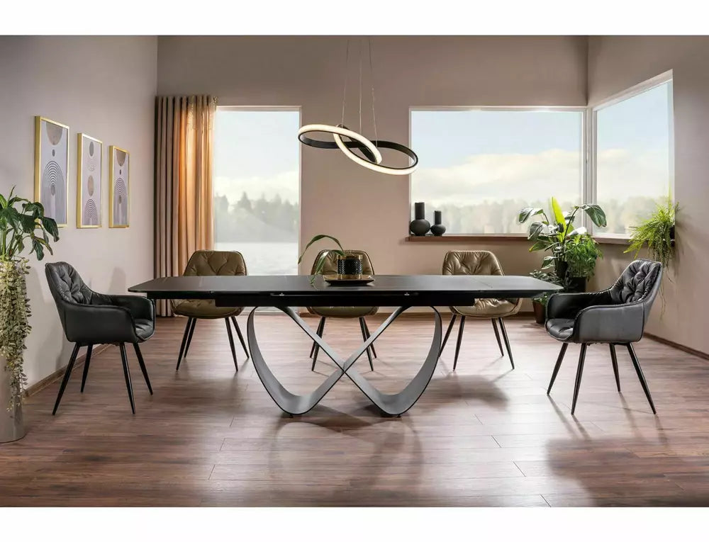 Masa extensibila DORNEY CERAMIC AZARIO BLACK 160(240) x 95 CM