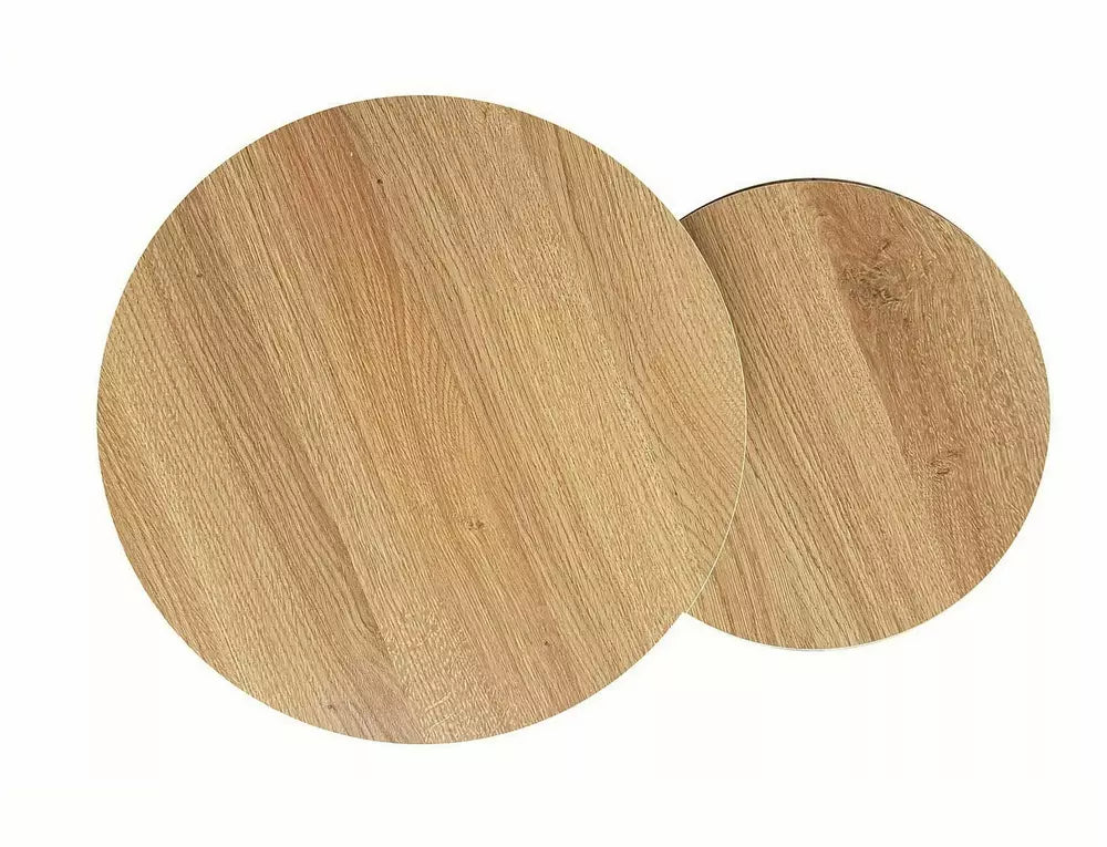 Set 2 masute de cafea VALENCIA WOOD Ø45/32 CM