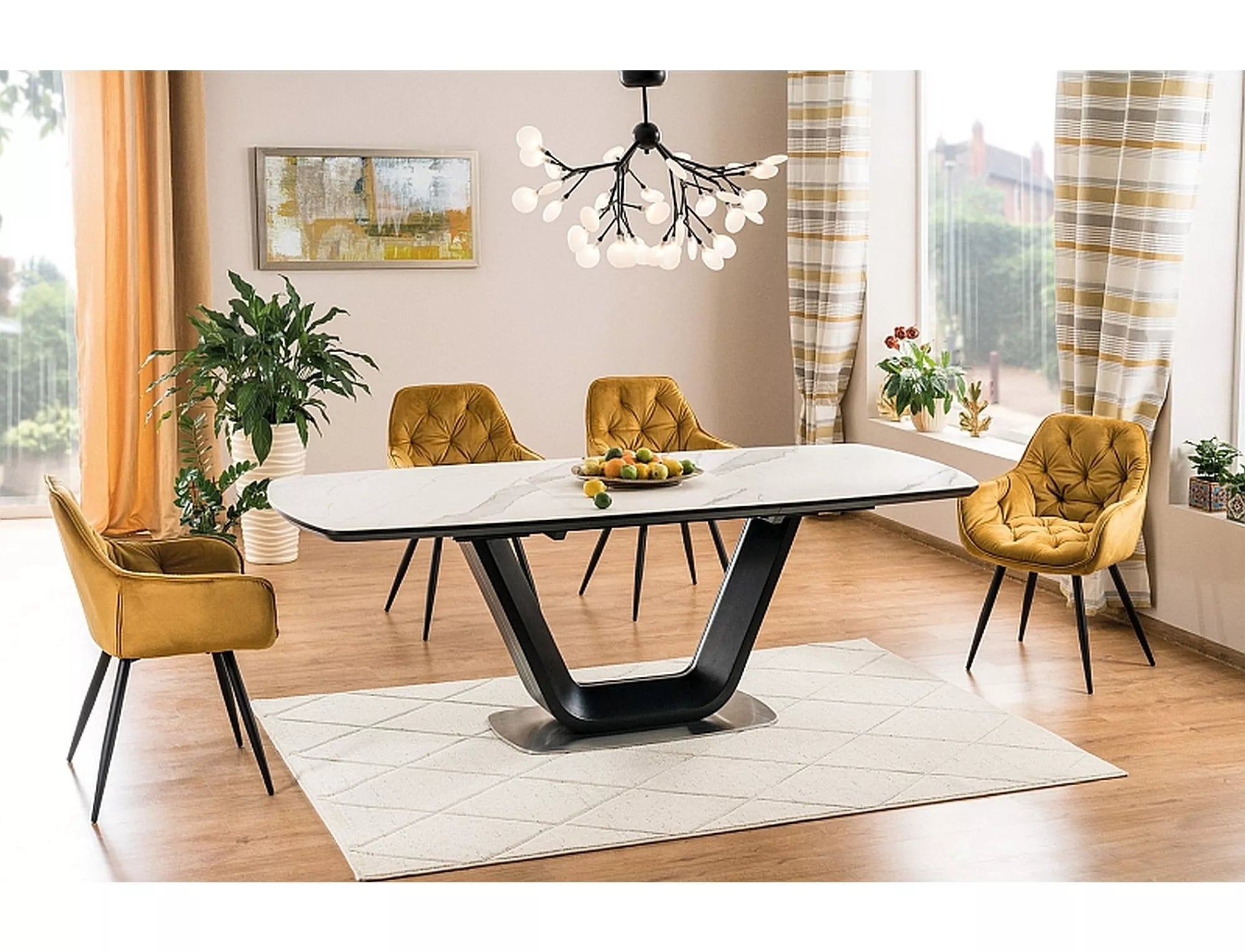 Masă extensibilă HELGA BLACK 160(220) x 90 CM