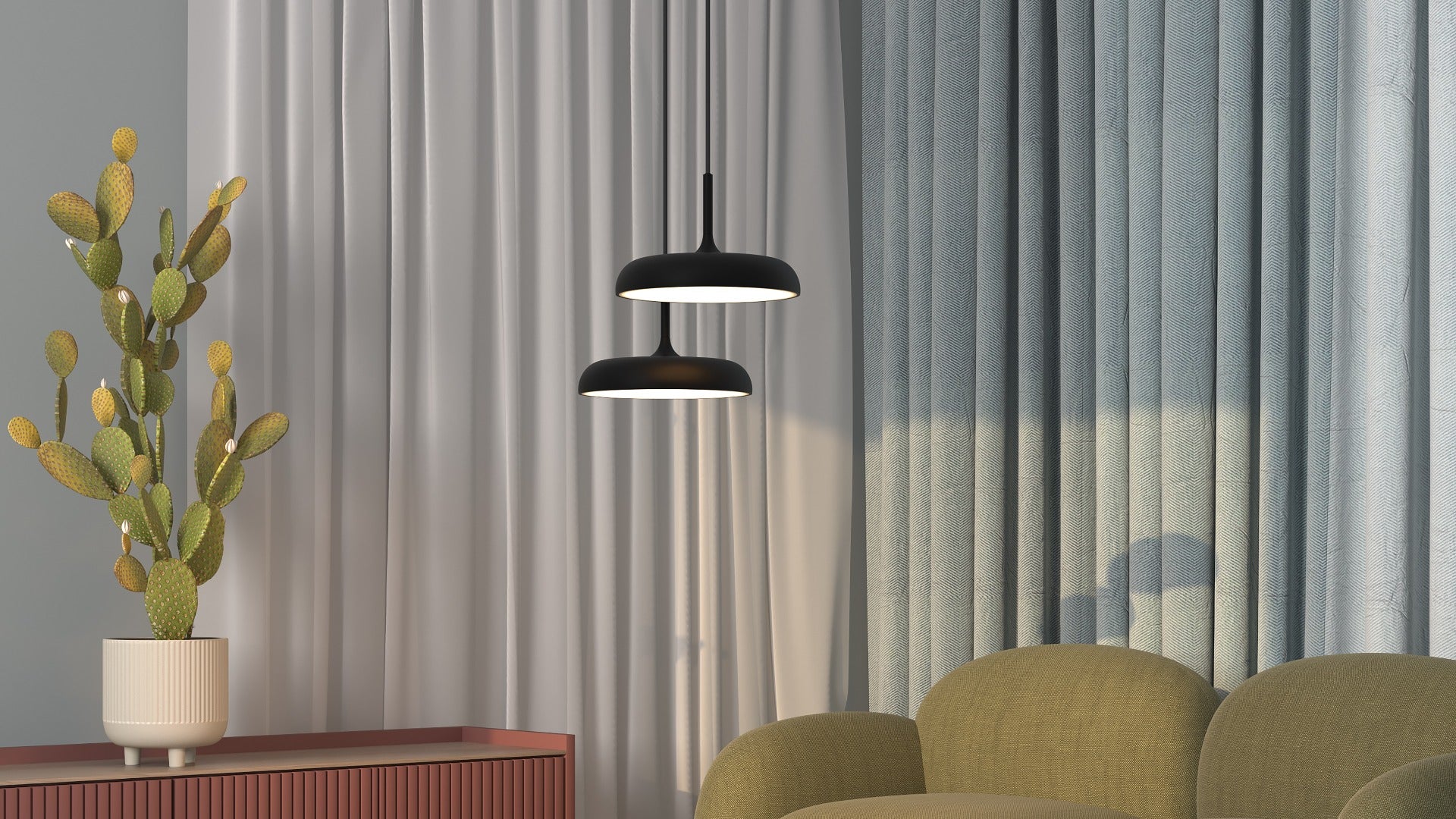 Lampa suspendata GALARDO 30CM BLACK