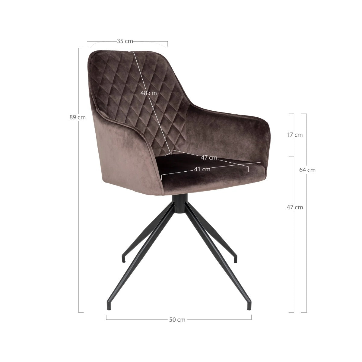 Scaun GARDON SWIVEL VELVET