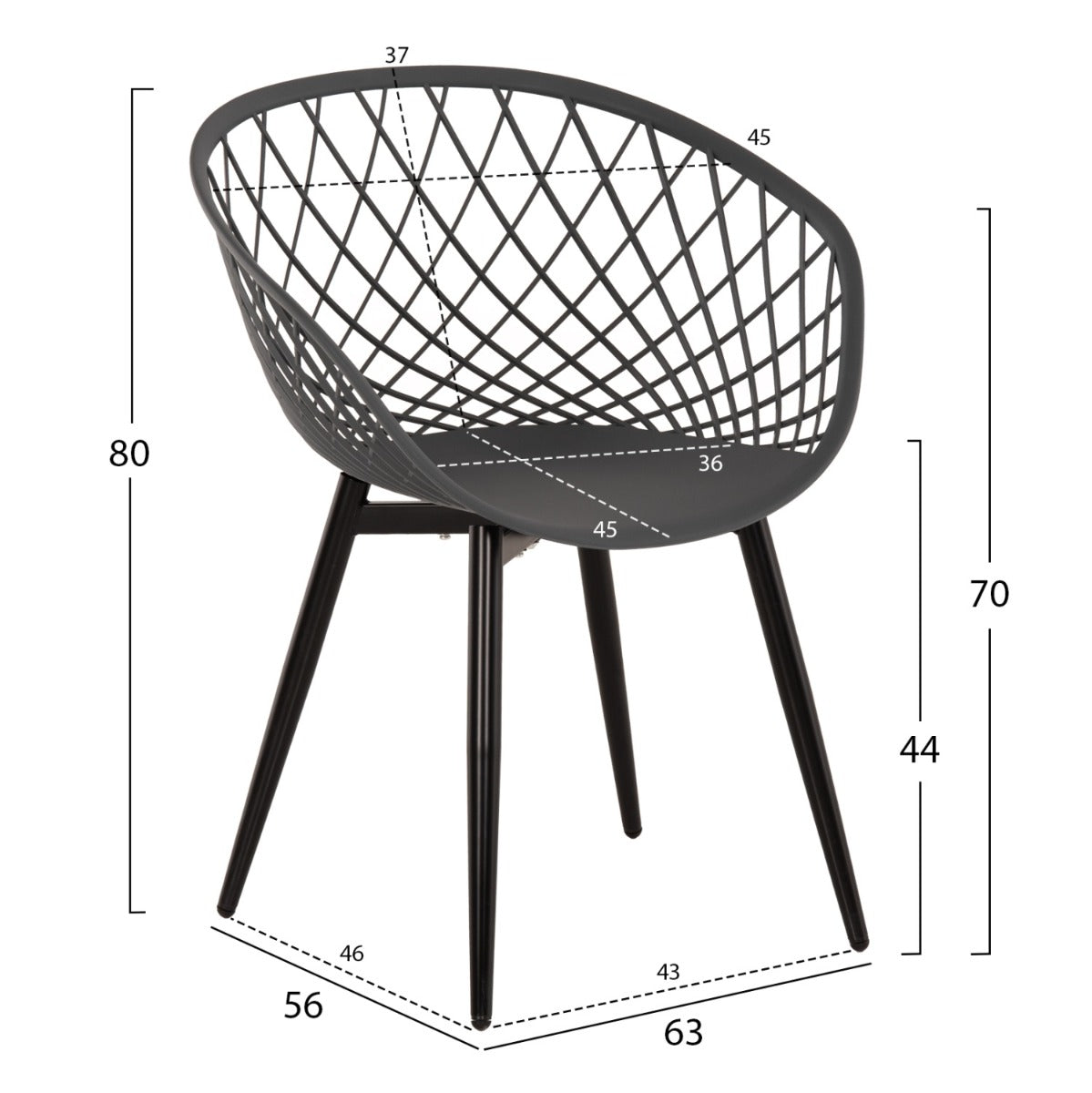 Set scaune 3+1 gratis GARVINA BLACK