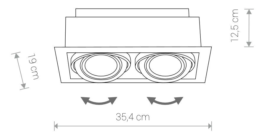 Spot încastrat TUREL 2L