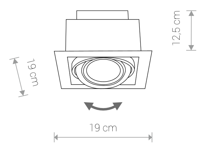 Spot încastrat TUREL 1L