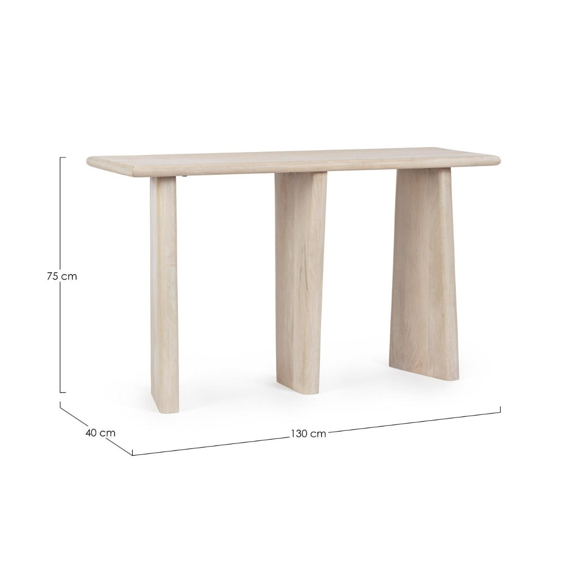 Consola GILTECA NATURAL 130 x 40 x 75 CM