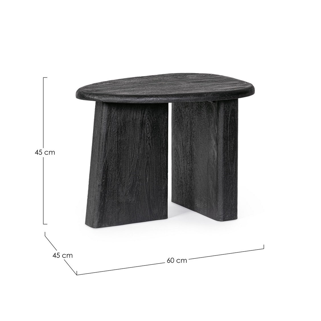 Masuta de cafea ZACATECAS BLACK 60 x 45 x 45 CM