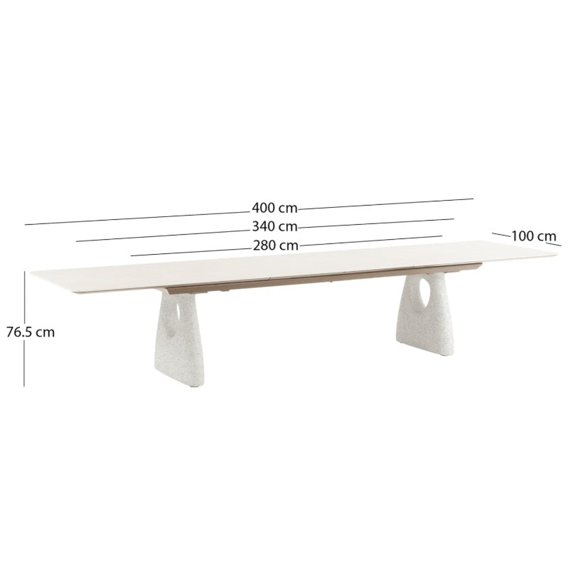 Masa extensibila GOFFEN BEIGE 280(400) x 100 CM