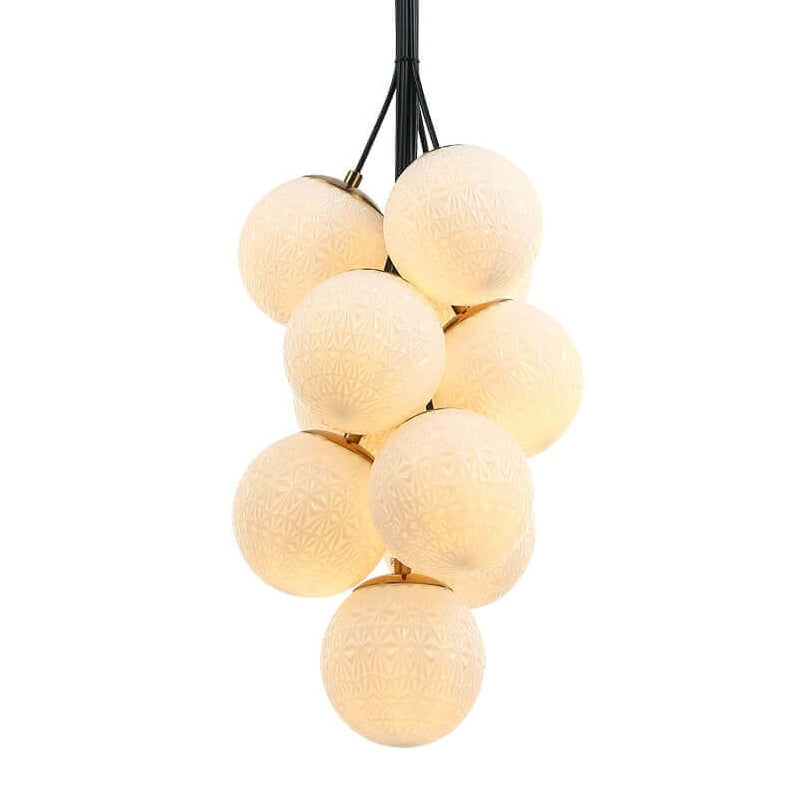 Lampa suspendata GRAPES 10 alb opal