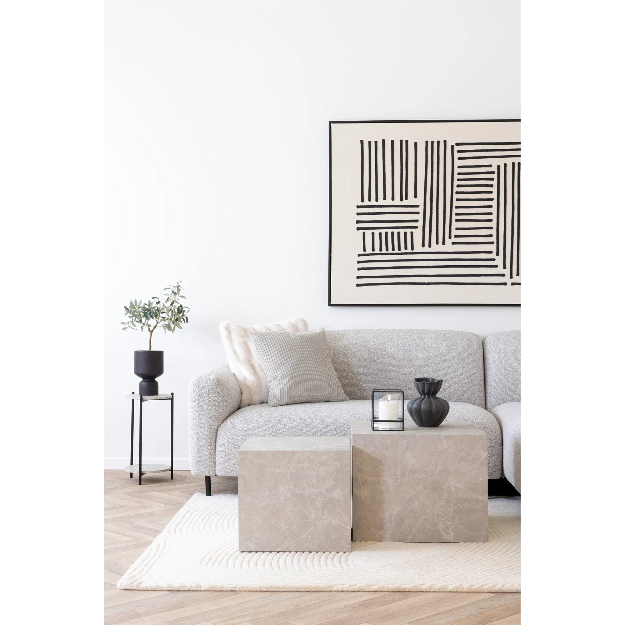 Set 2 masute de cafea GUARE 42x37/50x42 CM