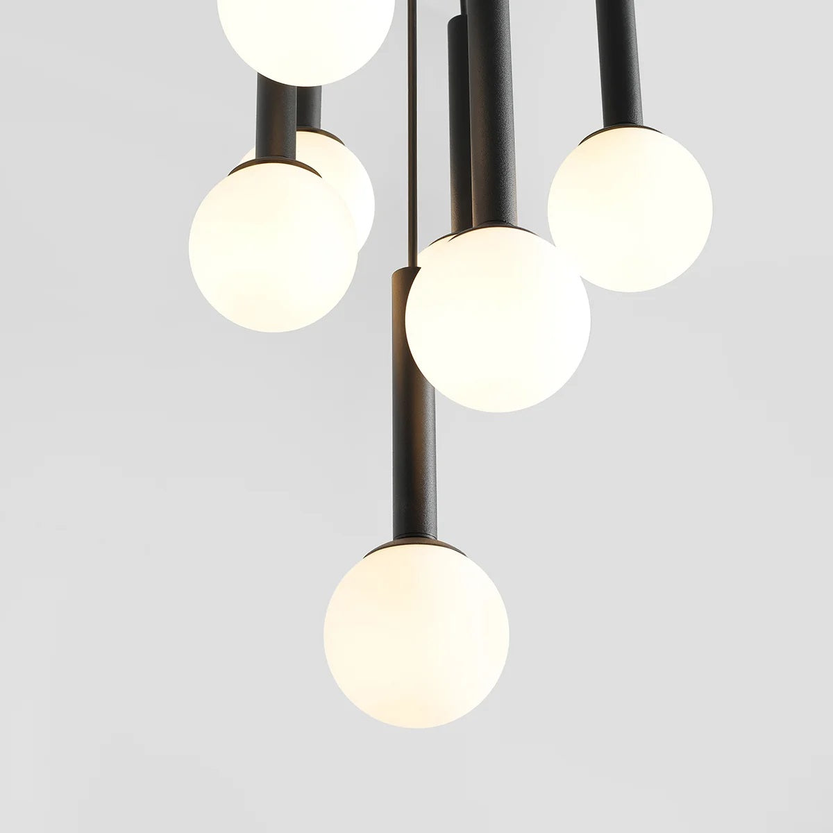 Lampa suspendata GUIRA 7 ALL BLACK