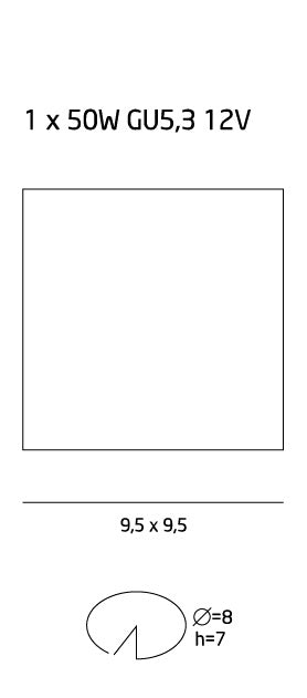 Spot încastrat GENOVA SQUARE