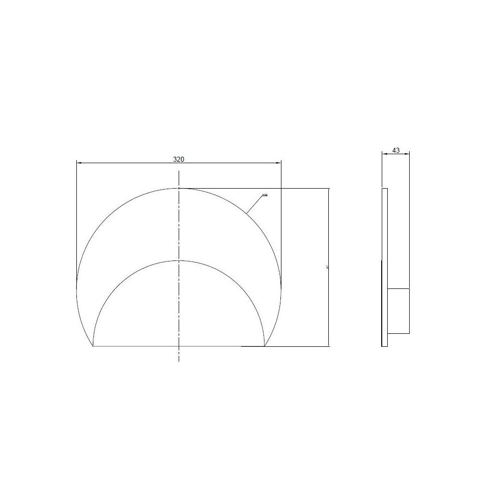Aplica de perete HALSELV HALF CIRCLE