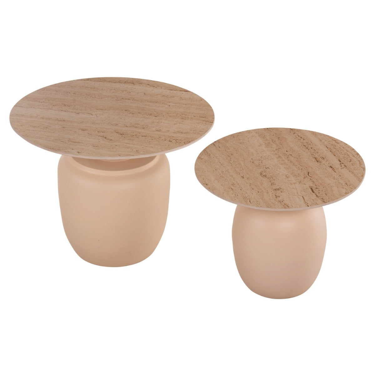 Set 2 masute de cafea HERMAN Ø50x41/60x46 CM