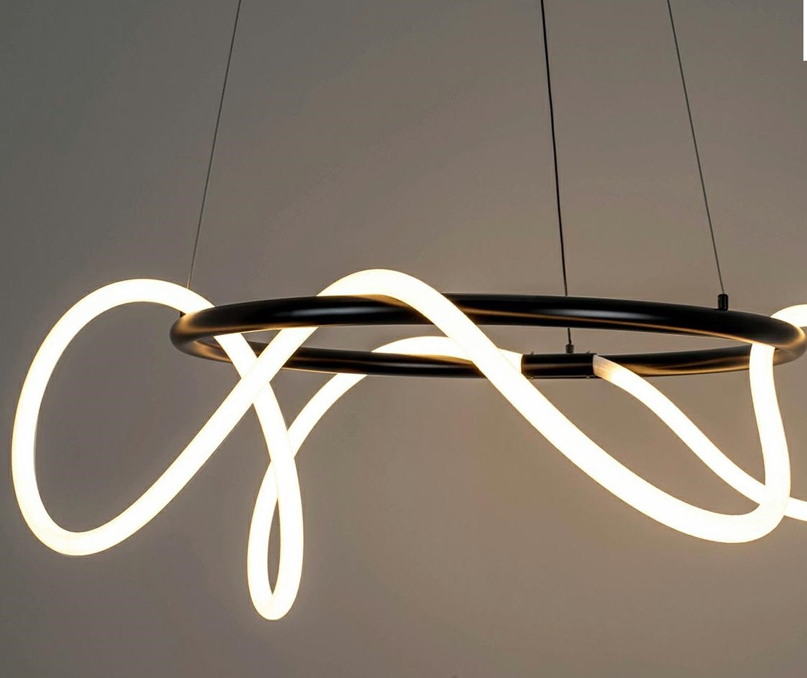 Lustra LED HOLLY ROUND BLACK