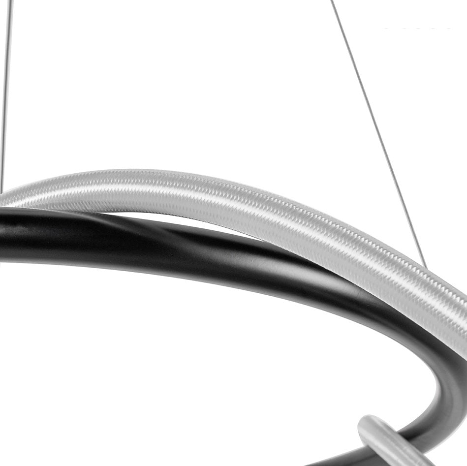 Lustra LED HOLLY ROUND BLACK