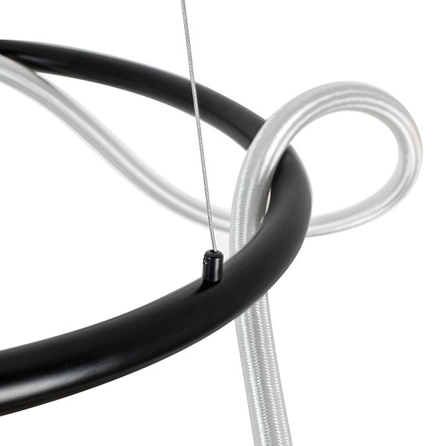 Lustra LED HOLLY ROUND BLACK