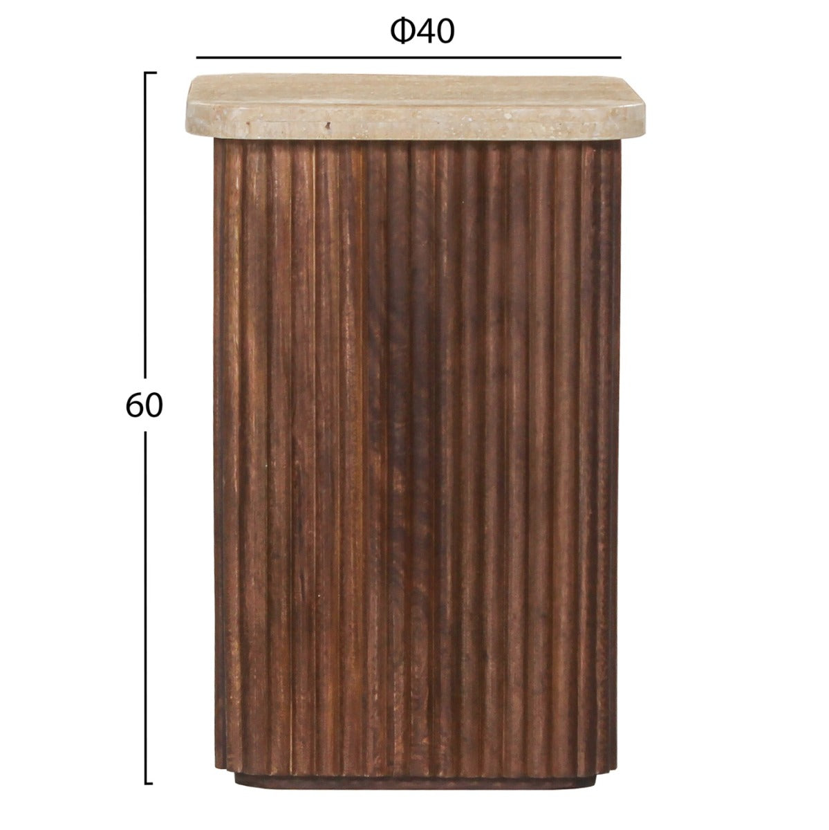 Masuta de cafea HOPKINS TRAVERTIN 40 x 60 CM