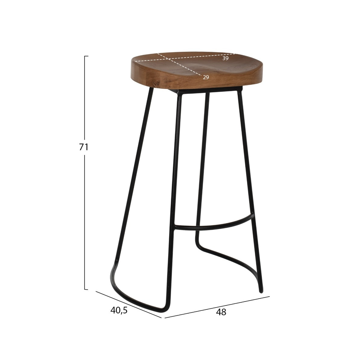 Scaun de bar HOSVIK H71 CM