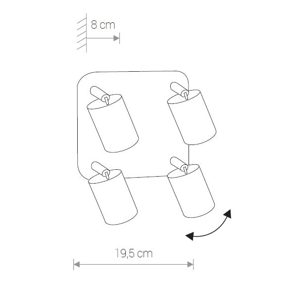 Spot aplicat VASTRA 4