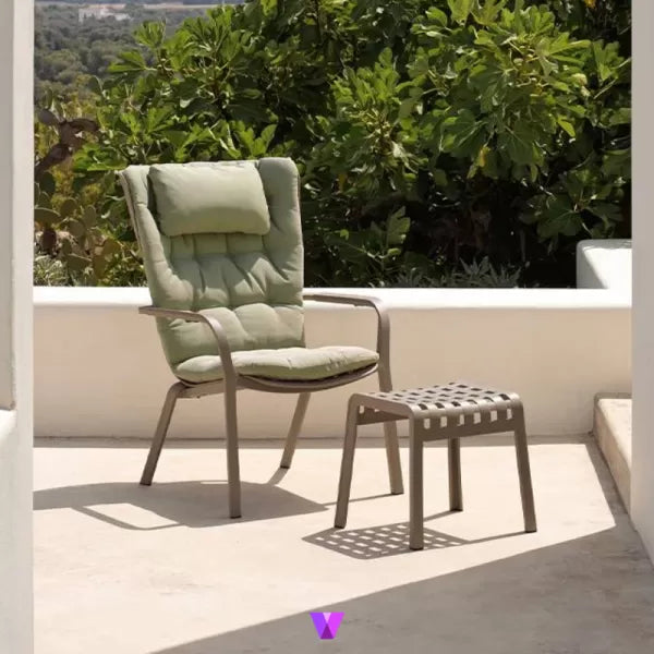 Fotoliu terasa rabatabil OLIO cu perna - Agave - PROMO