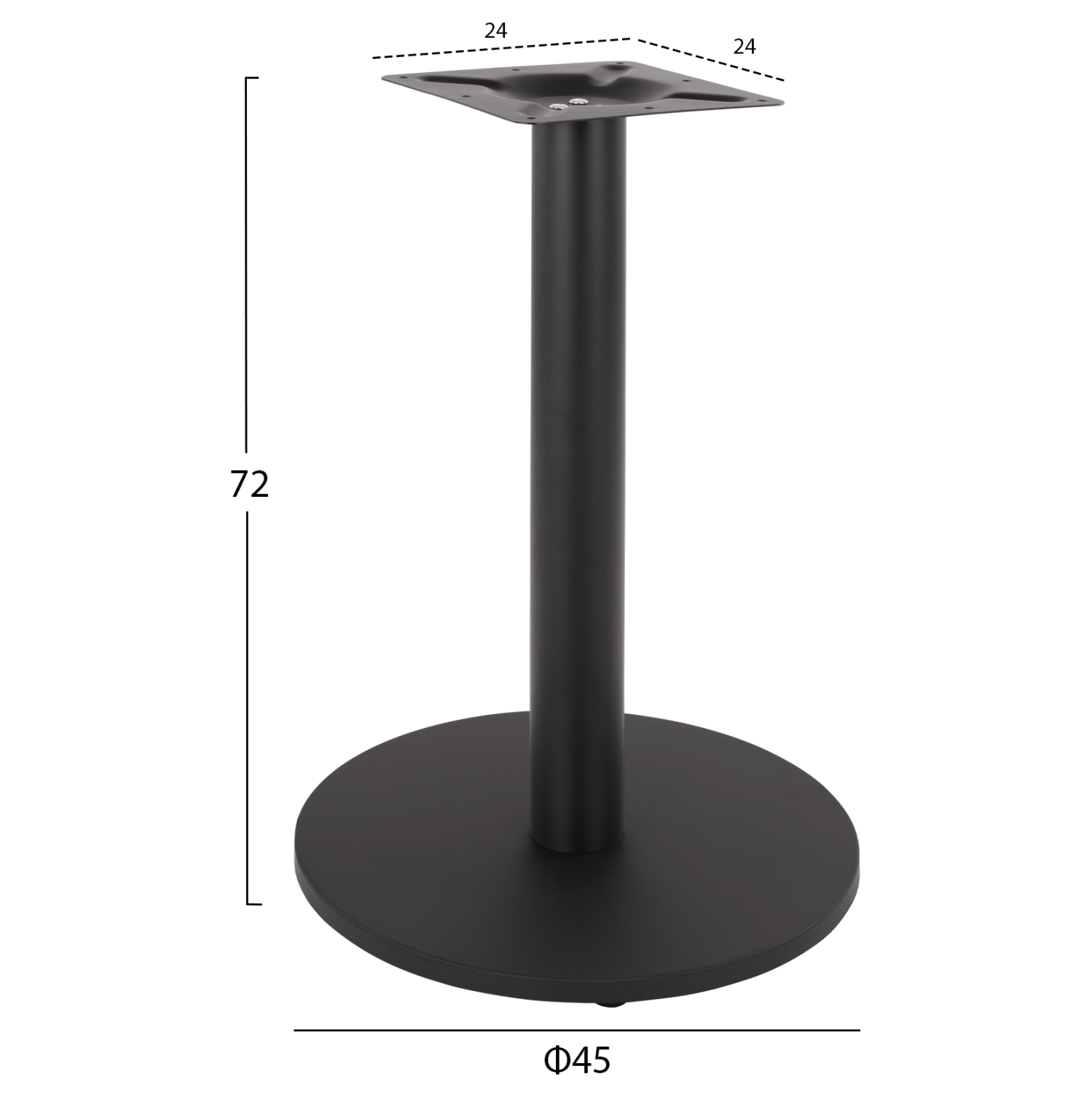 Picior masa TALA pentru blat de 60 / 70 cm Black