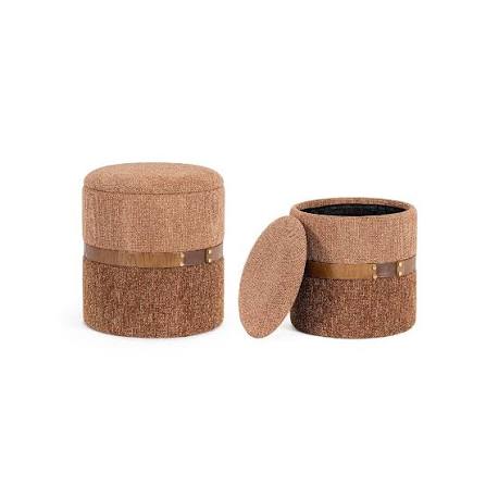 Set 2 taburete TALYA GINGER POUF