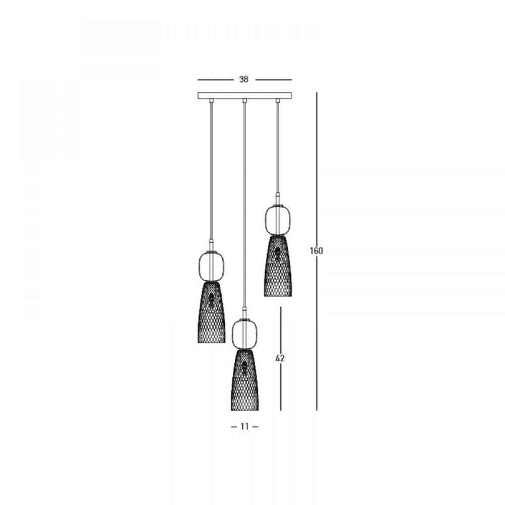 Lampa suspendata IRENI ROUND ANTIQUE BRASS