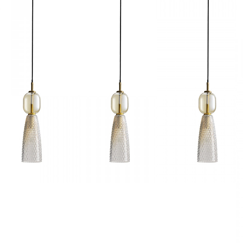 Lampa suspendata IRENI LINIAR ANTIQUE BRASS