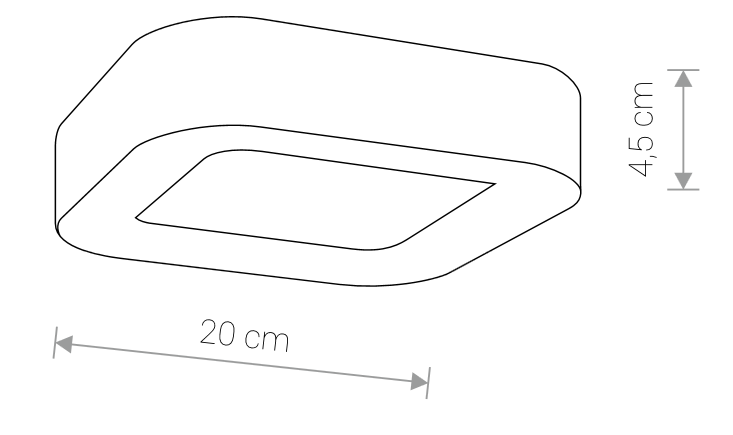 Plafoniera DAVINA SQUARE